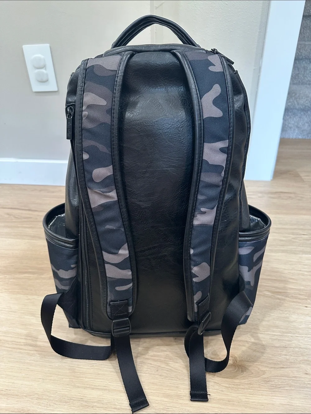 Itzy ritzy Chelsea and Cole collection black camo diaper bag